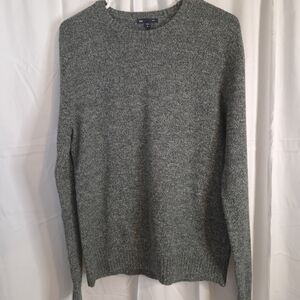 GAP Men's Green Marled Crewneck Cotton Wool Blend Washable Sweater Size M